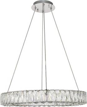 3503d23c Elegant Lighting Monroe Pendant Light-chrome Crystal Elegance