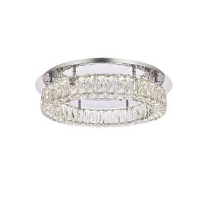 3503f22c Elegant Lighting Monroe 1 Light 22 Inch Led Single Flush Mount Chrome -