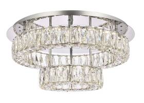 3503f22l2c Elegant Lighting Flush Mount Ceiling Light Crystal Chandelier Led Bathroom Bedroom Fixture 22 In