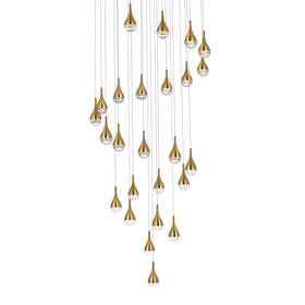 3825d42sg Elegant Lighting 3825d42 Amherst 25 Light 42 Inch W Led Chandelier - Gold