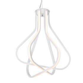 5105d18wh Elegant Lighting 5105d18 Dahlia 3 Light 18 Inch W Led Chandelier - White
