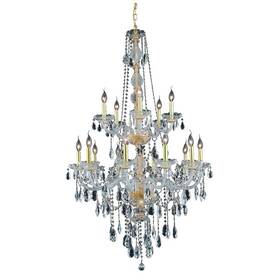 7915g33g-rc Elegant Lighting Used Chandelier Gold/clear -v2015d28c V2015d28db V2015d28g D28 Inch H28 L12