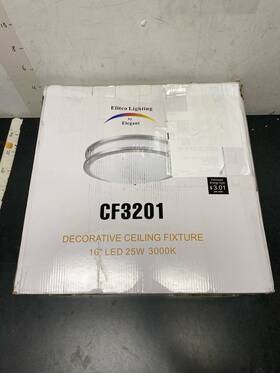 Cf3201 Elegant Lighting Elitco Led Flush Mount Ceiling Light 16 Inch Wide