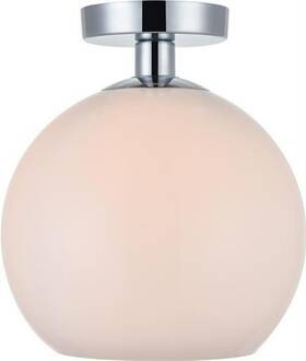Ld2211c Elegant Lighting Baxter 1 Light Chrome Flush Mount Ceiling