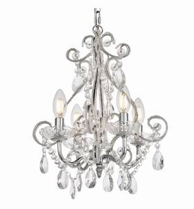Ld5018d12c Elegant Lighting Ld5018d12 Chrome Kato 4-light 13 Inch Crystal Chandelier