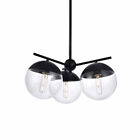 Ld6129bk Elegant Lighting Ld6129 Eclipse 3 Light 21inch.w Chandelier Black