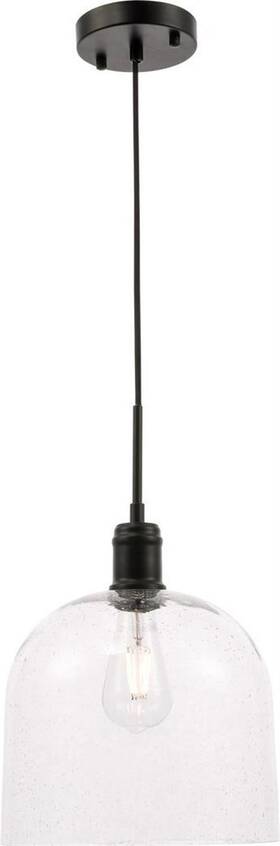 Ld6213bk Elegant Lighting Gabe 1-light Black Bubble Chandelier-elegant