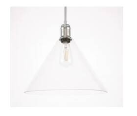Ld6229c Elegant Lighting Hugh Single Light 14 Inch Wide Pendant Chrome
