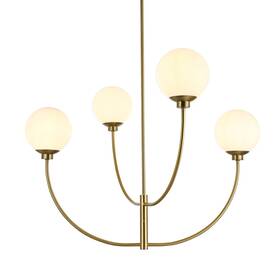 Ld814d36sg Elegant Lighting Ld814d36 Nyomi 4 Light 36 Inch W Chandelier - Gold