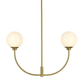 Ld816d30sg Elegant Lighting Ld816d30 Nyomi 2 Light 30 Inch W Chandelier - Gold