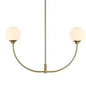 Ld816d36sg Elegant Lighting Ld816d36 Nyomi 2 Light 36 Inch W Chandelier - Gold