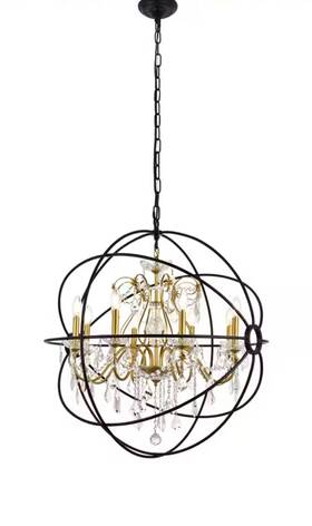Elegant Lighting Ld8801d32gb Ld8801d32 Cordelia 8 Light 32 Inch W Crystal - Gold
