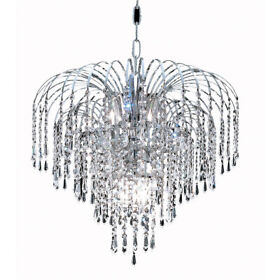 V6801d19c-rc Elegant Lighting V6801d19c Rc Falls Mini Chandelier Chrome