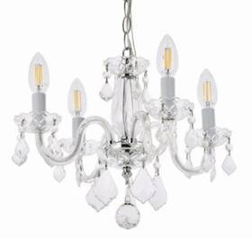 V7804d15c Elegant Lighting V7804d15c/rc V7804d15/rc Rococo 4 Light 15 Inch W Crystal - Chrome