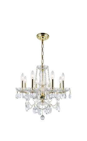 V7838d20c Elegant Lighting V7838d20c/rc V7838d20/rc Princeton 8 Light 20 Inch W Crystal - Chrome