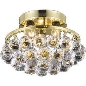 V9805f10g Elegant Lighting V9805f10g/rc Gold Crystal Balls Flush Mount Ceiling Light Kitchen Hallway Fixtures
