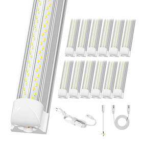 100w Elekico 797442734036 12 Pack 8ft Led Shop Light Super Bright 15000lm 5000k V Shape Sh