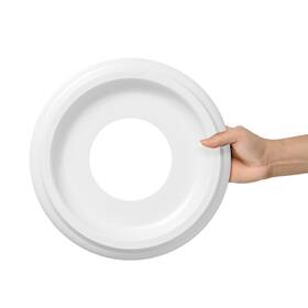 Hy24puo5 Elfcab 2 Pack White Molded Nylon Ceiling Medallion For Light Fixtures And Cei