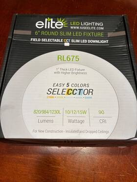 Rl675 Elite 848070076316 Lot 4 Lighting 6 Inch Round Indirect Led Light Fixture Higher Brightness