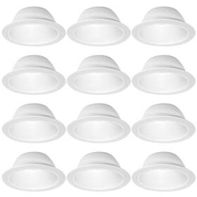 Elite Lighting 847801044181 12 Pack - 6 Inch White Baffle Recessed Can Light Trim
