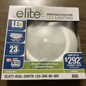 Elite Lighting 848070054093 Rl677-850l-dimtr-120-30k-90-wh 6 Inch Surface Mount Led Module