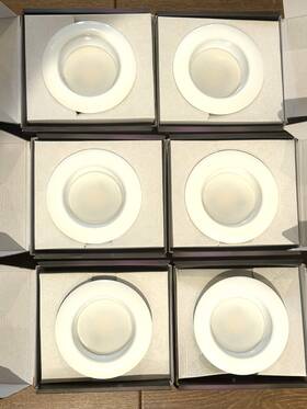 Rl428 Elite Lighting Recessed Light - 6 Used Lights And Socket Adapter. Look New Dimmable