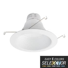 Rl631-950l-dimtr-120-27k Elite Lighting Rl631-950l-dimtr-120-27k/30k/35k/40k/50k-90-w-wh 6 Inch Led Baffle Retrofit