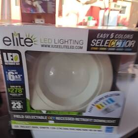 Rel437 Elite Led Light 4 Inch Round Recessed Downlight Fixture G3 Field Selectable Cct