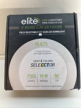 Rl675-1100l-dimtr Elite Rl675-1100l-dimtr--120-27k Lighting 6 Inch Round Slim Led Fixture Rl675. A-5