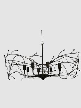 Elk Home 748119135748 Brown Crislett 8-light Crystal Pendant Sunglow Ceiling Chandelier 31 Inch
