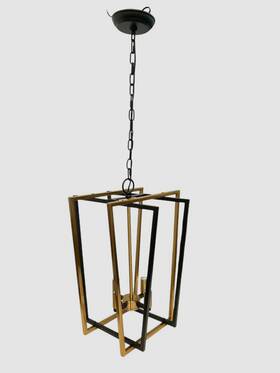 Elk Home 748119141183 Matte Black Gold Bridgette 4-light Pendant Chandelier 14 Inch