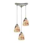 10412 Elk Shells Light Nickel Pendant 3 Satin Lighting