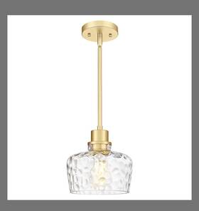 Pl122 Emak Lighting Gold Glass Pendant Light Modern Bell Shade Gd-hg Kitchen