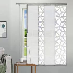 Emoh 711181204254 Silver Storm Lighting Filtering Sliding Single Rail Track Room Divider With 15.7