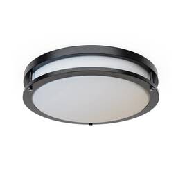 Energetic 822985546140 Lighting 14 Inch Led Flush Mount Light Fixture - Black 4 Pack