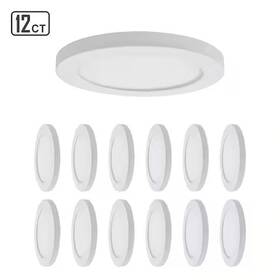 Energetic Lighting E5dl7-92750 7 In Led Slim Flush Mount 12 Pack White