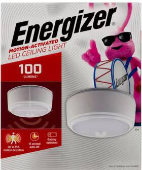 Energizer 39867 Battery Operated Motion Activated Led Ceiling Night Light 1 Bulb 1-pack