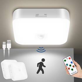 Eneru 768619896666 Battery-operated Motion Sensor Lights With Remote - Rechargeable Wirele