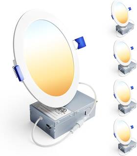 5cct Ensenior 705353456978 4 Pack 6 Inch Led Recessed Light Dimmable 2700k-5000k 1200lm Hi