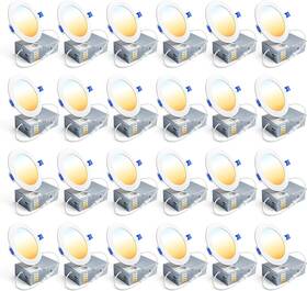 5cct Ensenior 769044380454 24 Pack 4 Inch Led Recessed Ceiling Light Dimmable 2700k-5000k