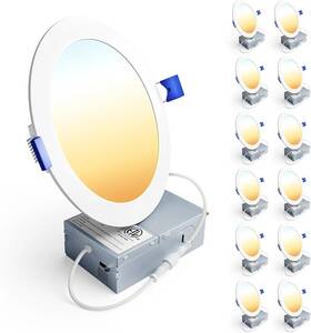 Ensenior 769044655903 6 Pack Inch Led Recessed Light - Etl And Fcc Ic White