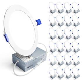 Ensenior 769044665551 24 Pack 6 Inch Ultra-thin Led Recessed Ceiling Light With Junction Box 5000k