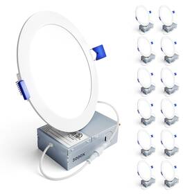 Ensenior 791300312602 12 Pack 6 Inch Led Recessed Ceiling Light Dimmable 3000k Warm White 1050lm