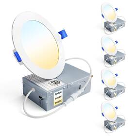 3cct Ensenior 791348673154 4 Pack Inch Led Recessed Light Dimmable 3000k-5000k 750lm Hig