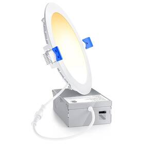 5cct Ensenior 791719596792 1 Pack 6 Inch Led Recessed Light Dimmable 2700k-5000k 1200lm High Bri