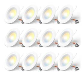 1100 Ensenior Dl Slbf6-14w-4k-12pk 5/6 Inch Led Recessed Downlight 2700k- 6000k Lumens - 11 Pack Used