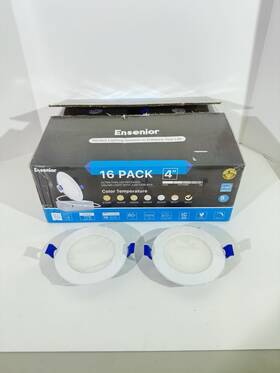 Erl-9x-etl-5cct Ensenior 16 Pack Ultra Thin Led Recessed Lighting 4 Inch With Junction 5cct New