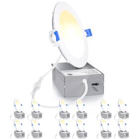 Wm25w27v40kdp0 Ensenior 12 Pack 4 Inch Led Recessed Light Dimmable 2700k-5000k 5cct 750lm High Bri