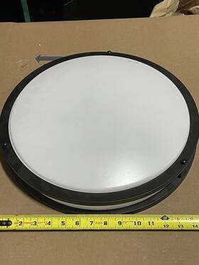 Ev1416c3c-43 Envirolite Ev1416c3c 16 Inch W 1-light Matte Black Led Flush Mount - Working
