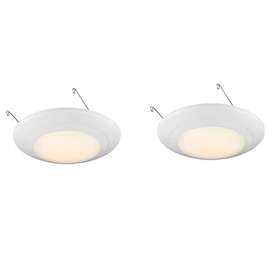Evdsk690wh27-2 Envirolite Recessed Lighting Trims Integrated Led J-box Aluminum White 2-pack